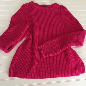 Ralph Lauren Cotton Cable Knit Sweater Hot Pink XL